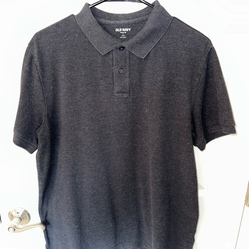 Old Navy Men's Charcoal Polo Shirt